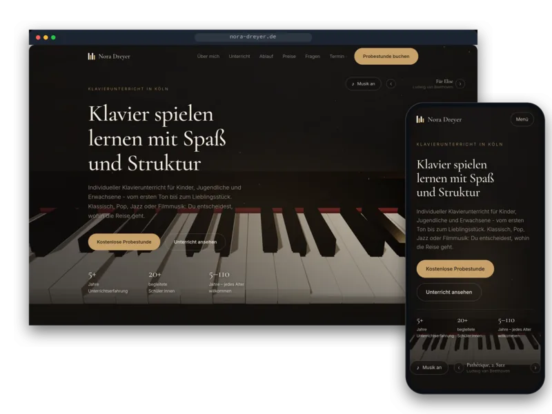 nora-dreyer.de on desktop and phone